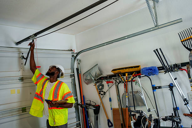 Professional Garage Door Panel Replacement technician working in McMurray, PA